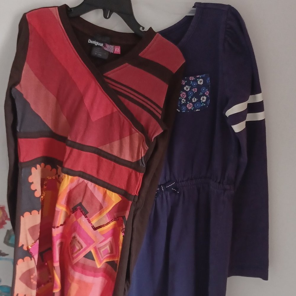 two girl dresses: gymboree size 8 and desigual size 7/8